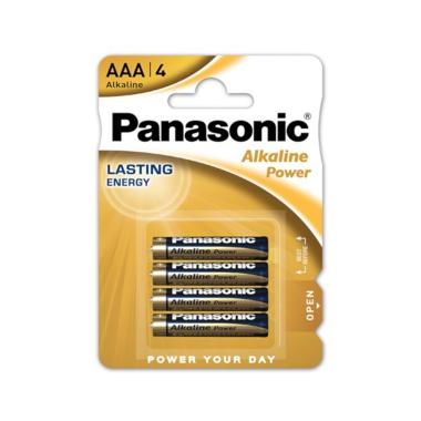 Blister 4 Alkaline-Batterien 1,5V PANASONIC AAA LR03