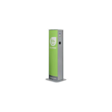 Borne de Recharge pour Voiture Électrique SCAME OCPP 7.4kW Monophasé Tour avec 2 Prises 204.CA21B-T2T2A