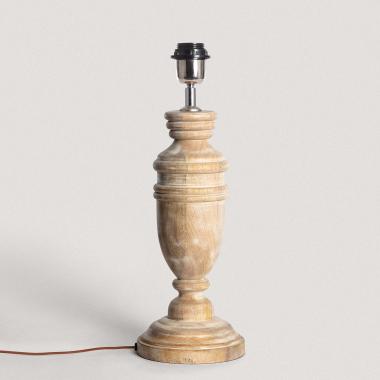 Pied de lampe à poser en bois Hausa ILUZZIA