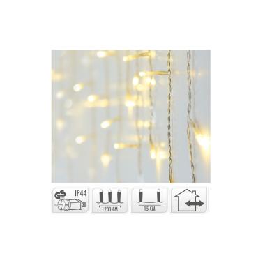 Zasłona Girlanda LED Zewnętrzna 12m Przezroczysta Sople