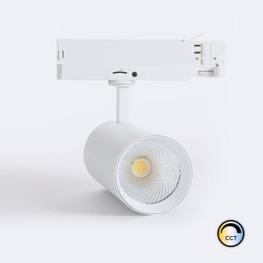 40W Carlo CCT Selectable No Flicker Spotlight for Three Circuit Track in White