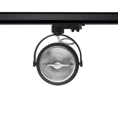 Spot LED sur Rail Triphasé CREE AR111 15W Dimmable Noir