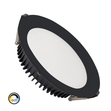 20W Round SAMSUNG Aero CCT 130 lm/W LED Downlight LIFUD Microprismatic Ø 155 mm Cut-Out Black