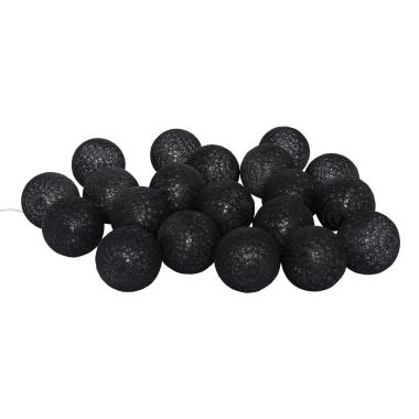 Black LED Chain of 20x Balls