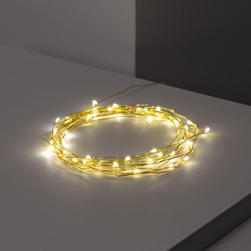 Produkt von LED Girlande aus Draht Gold mit Batterie 10m