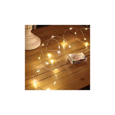 Ghirlanda Filo Metallico LED Oro Rosa con Batteria 5m/10m