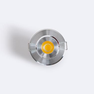 Produkt od Stropní Podhledové Downlight LED Svítidlo 1W COB Kruhové Nastavitelné ve Stříbrné Výřez Ø 45 mm