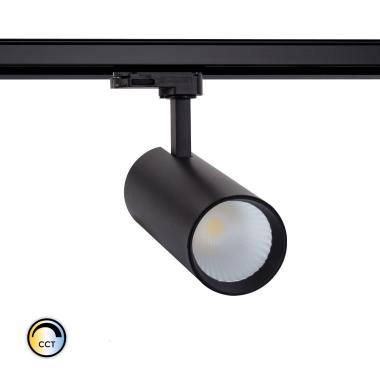 spotlight New Bertha Zwart 30W CCT LIFUD LED voor driefasige rail