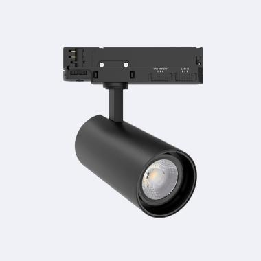 Spot LED sur Rail Triphasé 30W Fasano Dimmable Noir