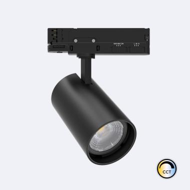 Spot LED Fasano 40W CCT pour Rail Triphasé No Flicker Dimmable Noir