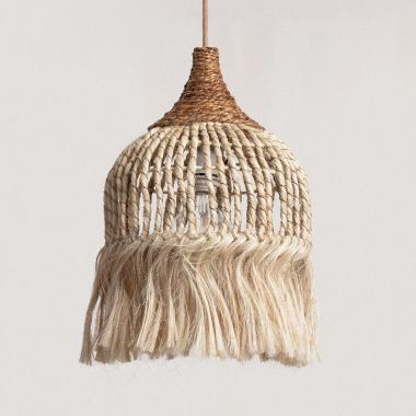 Kempo Nabir Rattan & Ramie Pendant Lamp ILUZZIA