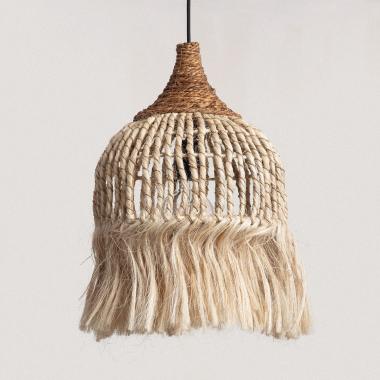 Kempo Nabir Rattan & Ramie Pendant Lamp ILUZZIA