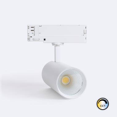 Faretto LED Carlo Bianco 30W CCT Selezionabile No Flicker per Binario Trifase