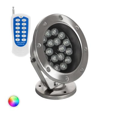 LED Spot Opbouw RGB  12V 18W onderdompelbaar IP68