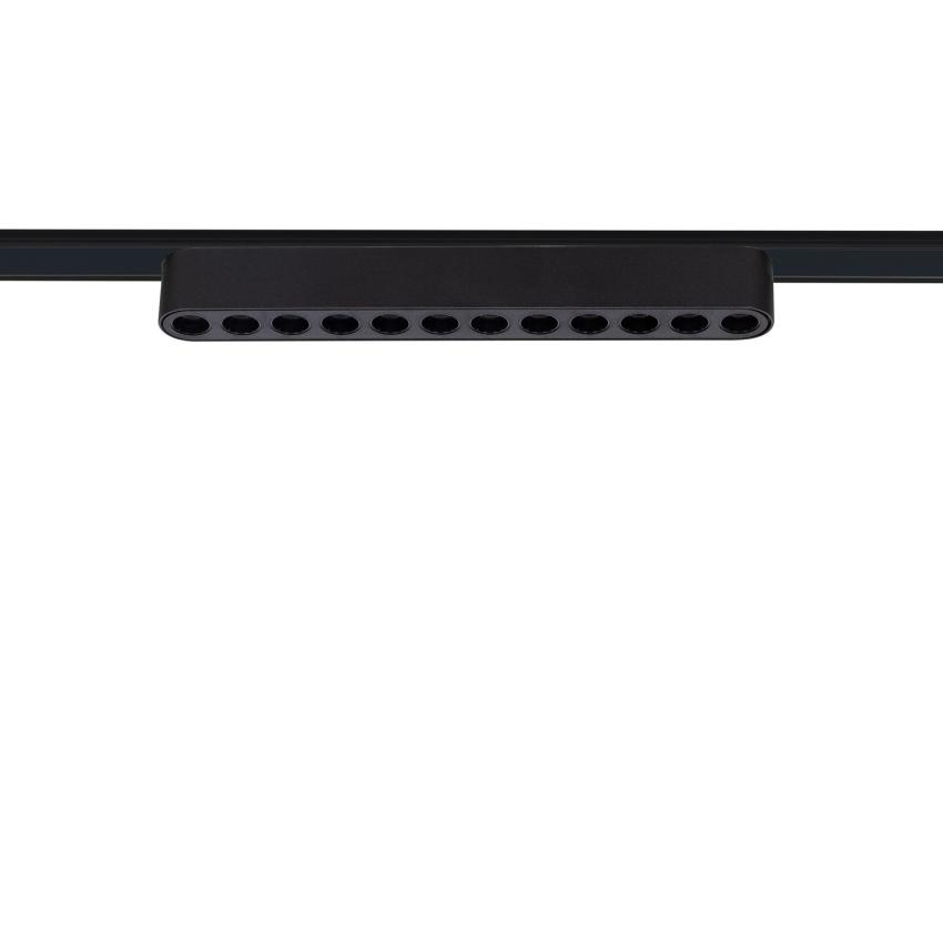 Product van Magneet Rail Linear Spot Eenfase  25mm Super Slim 12W 48V CRI90 Zwart (UGR 16) 222mm 