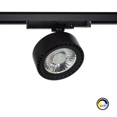30W New Onuba CCT Selectable No Flicker CRI90 Three Phase LED Track Spotlight in Black UGR16