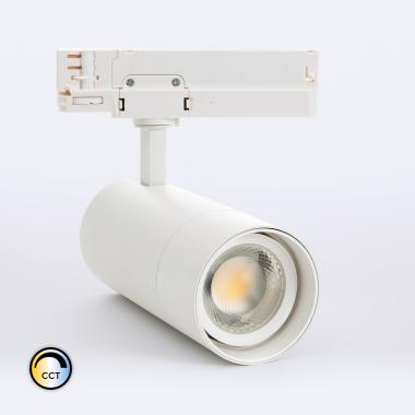 30W Wild No Flicker Multi Angle 24-60º CRI90 CCT LED Spotlight for Three Circuit Track