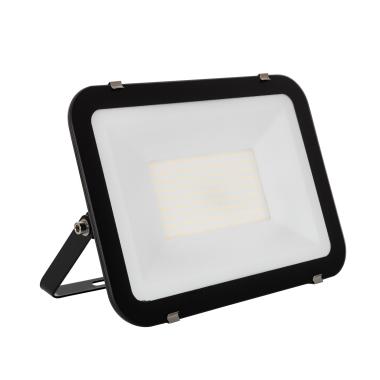 100W Glass Slim LED Floodlight 120lm/W in Black