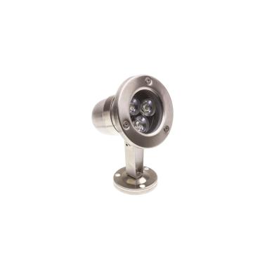 LED Spot Onderdompelbaar  Opbouw  3W 12V RVS