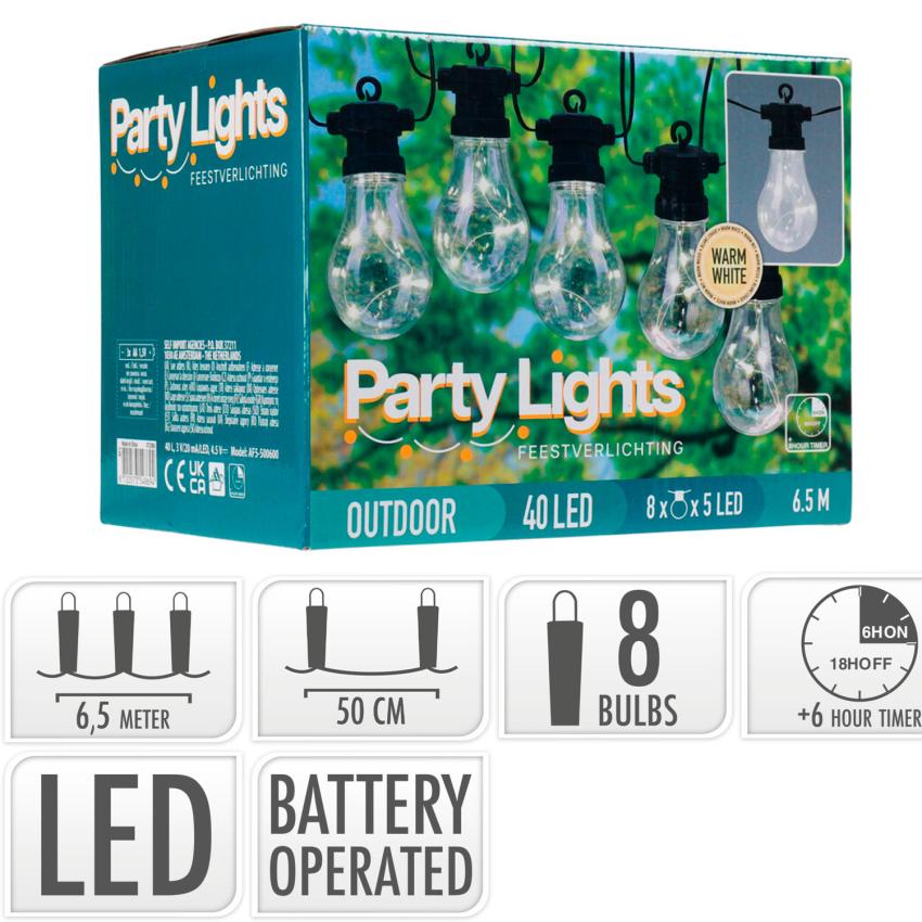 Product van LED Outdoor Slinger met 8 Lampen Daku 6.5m