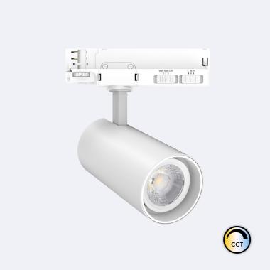 LED-Strahler für 3-Phasenstromschiene 30W Fasano CCT No Flicker Dimmbar DALI Weiss