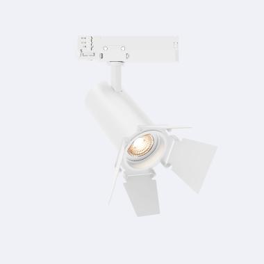 Produit de Spot LED Fasano Cinema Cylindre Biseau 30W pour Rail Triphasé No Flicker Dimmable DALI Blanc