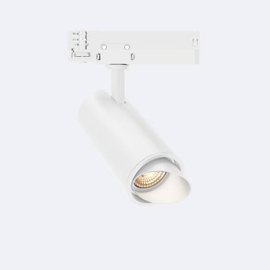 30W Fasano DALI Dimmable Cylinder Bevel LED Spotlight for 3-Circuit Track in White