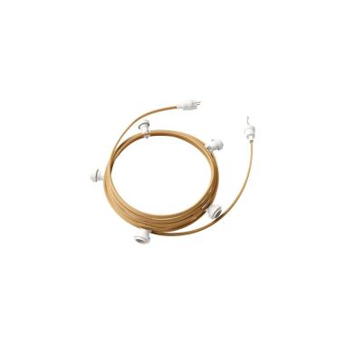 Licht Slinger Outdoor Lumet System 7,5m met 5 E27 Fittingen Wit Creative-Cables  CATE27B075