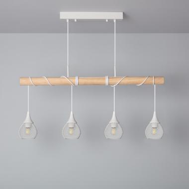 Product van Hanglamp  Metaal en Hout Monah