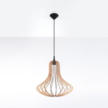 Lampa Wisząca Drewniana Elza SOLLUX