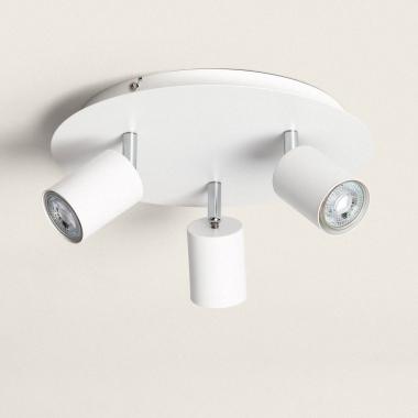 Plafondlamp Rond Richtbaar van Metaal 3-Spots Whitstable