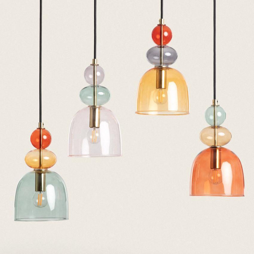 Product of Baudelaire Metal & Glass Pendant Lamp 