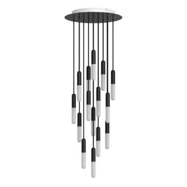 Hanglamp 15 Lichts-Meervoudig  Metaal  Creative-Cables SPM15R40103E14VNRM04-L