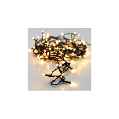9m Black Cable Warm White Outdoor LED Garland
