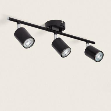 Plafondlamp Richtbaar Metaal Albus Black 3 Spots