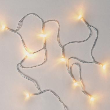 1m Warm White LED Garland with Battery & Timer