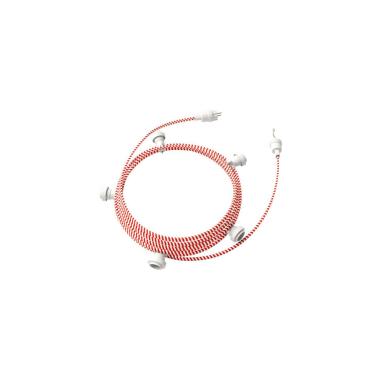 Licht Slinger Outdoor Lumet System 7,5m met 5 E27 Fittingen Wit Creative-Cables  CATE27B075