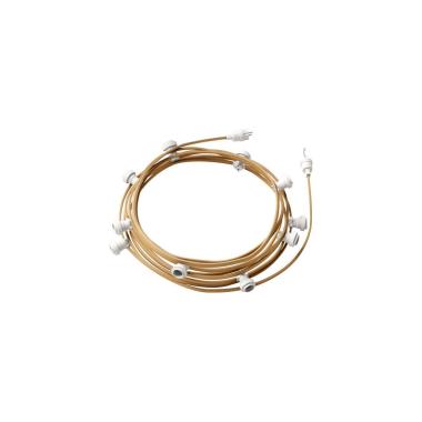 12,5m Venkovní Girlanda - Řetěz Lumet System  s 10 Objímkami E27 Bílá Creative-Cables CATE27B125
