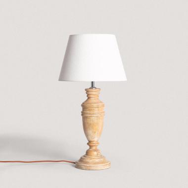 Lampe à Poser en bois Hausa ILUZZIA