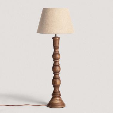 Dřevěná Stolní Lampa Anand ILUZZIA