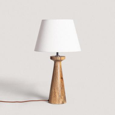 Lampe de table en bois Rani ILUZZIA