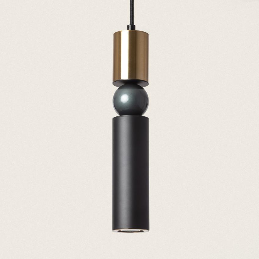 Product van Hanglamp van Metaal en Glas Luyo 