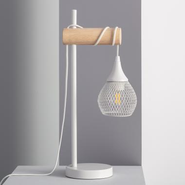 Lampe à Poser Métal et Bois Monah