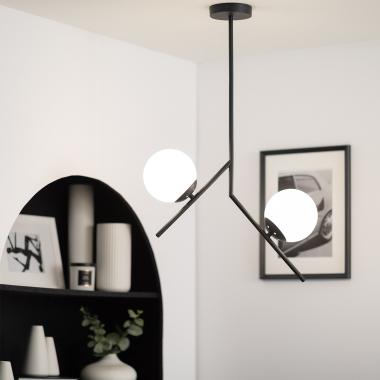 Balts Metal and Glass Pendant Lamp