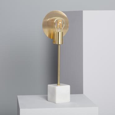 Tischlampe Tinos – Vintage Design Mit Marmorsockel & Metall, E27 Fassung, 46 Cm Hoch