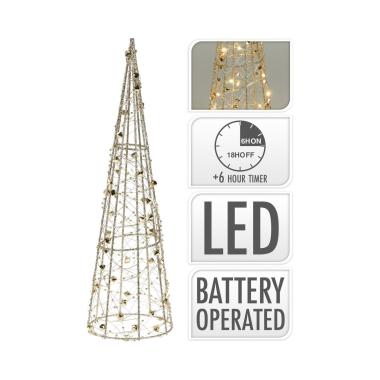 LED Kerstboom op batterijen 60cm Gylden