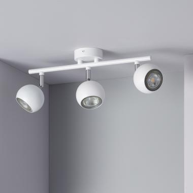 Lampada da Soffitto Orientabile in Alluminio 3 Faretti Ates