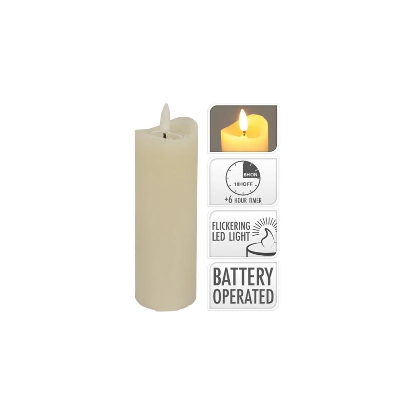 Produkt von LED-Kerze aus Naturwachs mit Batterie 10 cm