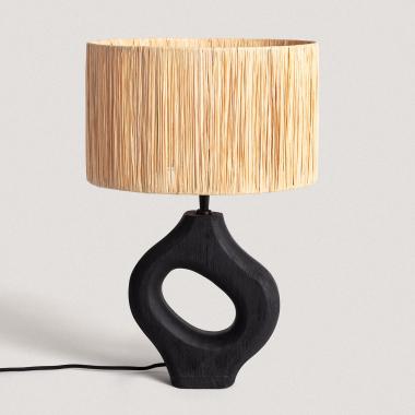 Lampe à Poser en bois Dhara ILUZZIA