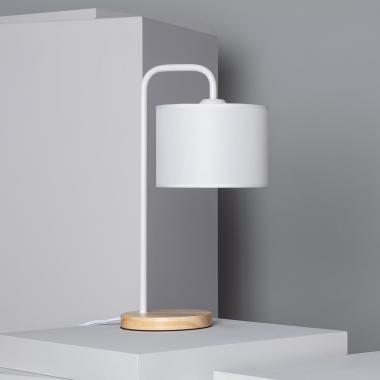 Lampe à Poser Bois et Tissu Diyara